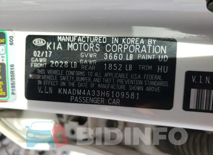 KNADM4A33H6109581 Photo# 12