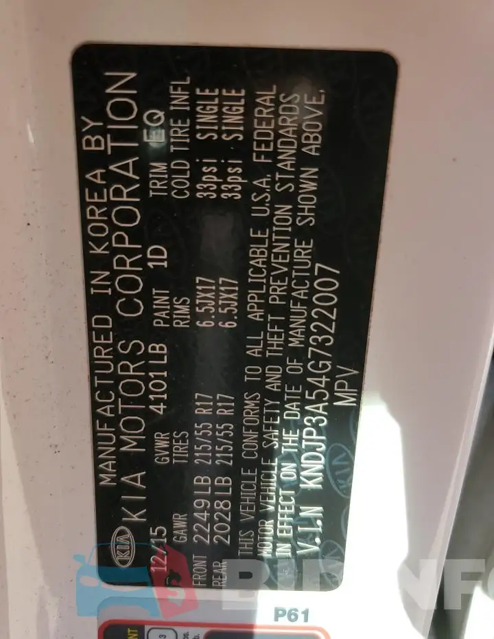 KNDJP3A54G7322007 Photo# 12