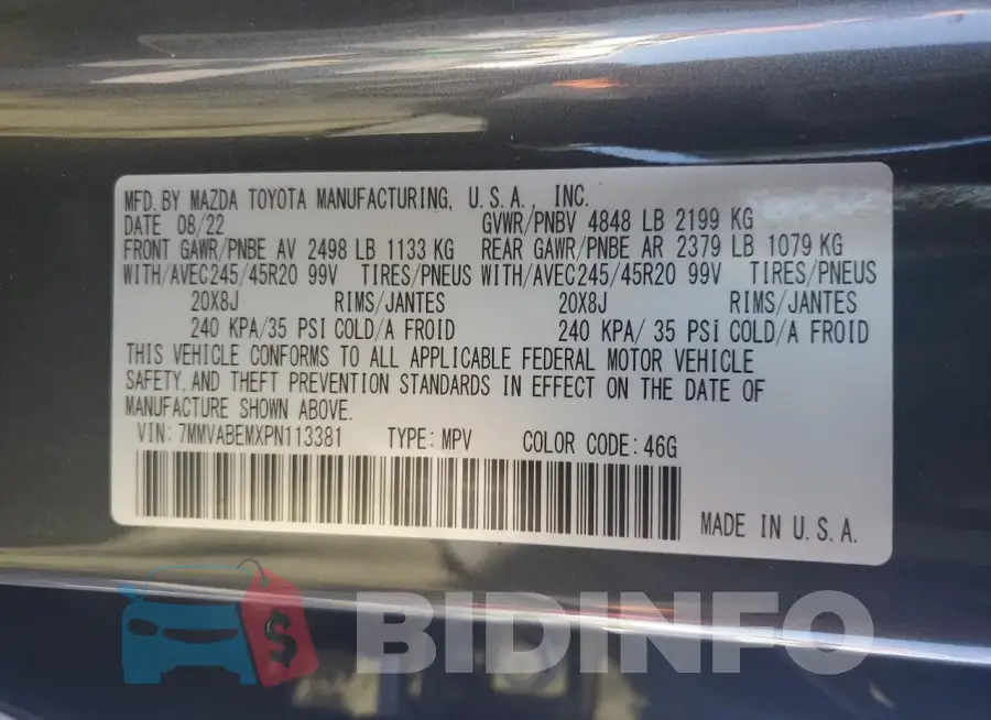 7MMVABEMXPN113381 Photo# 13