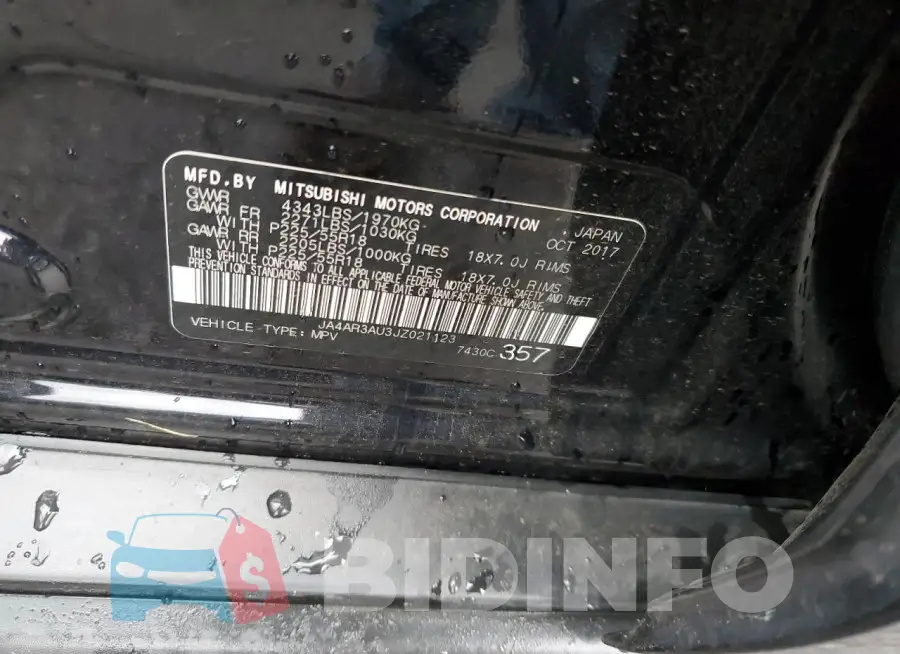 JA4AR3AU3JZ021123 Photo# 12