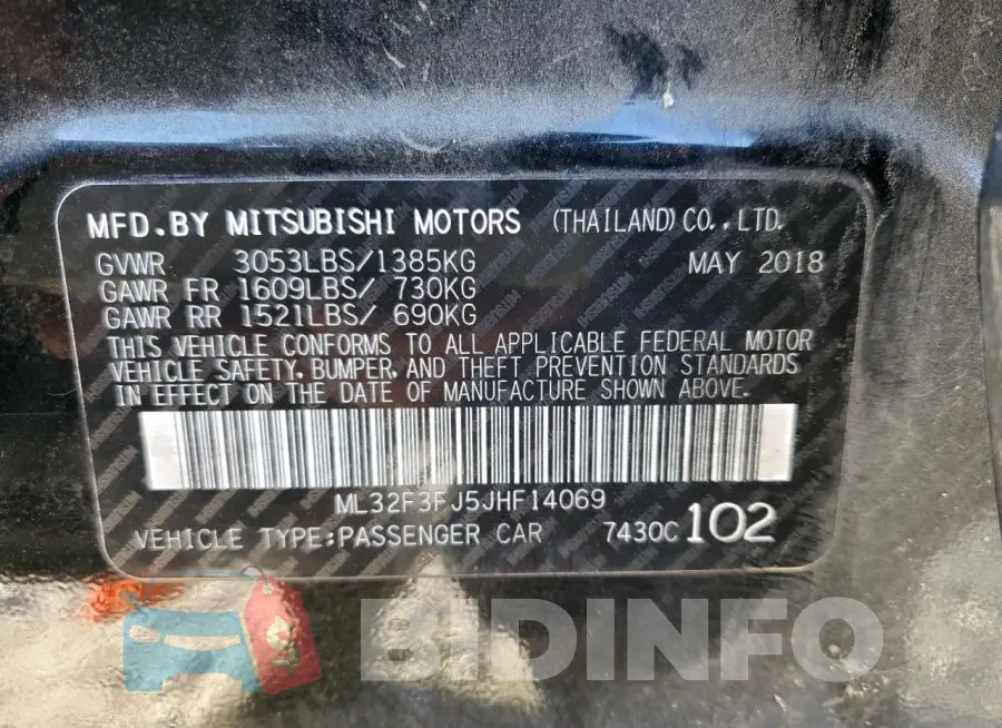 ML32F3FJ5JHF14069 Photo# 12