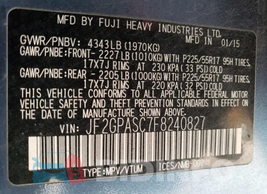 JF2GPASC7F8240827 Photo# 13