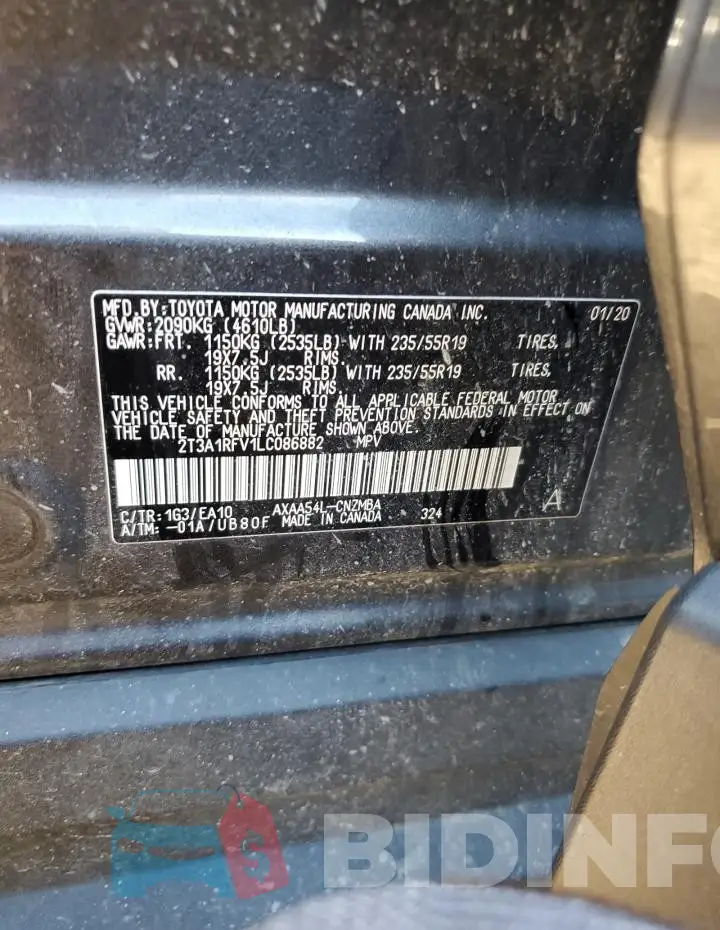 2T3A1RFV1LC086882 Photo# 13