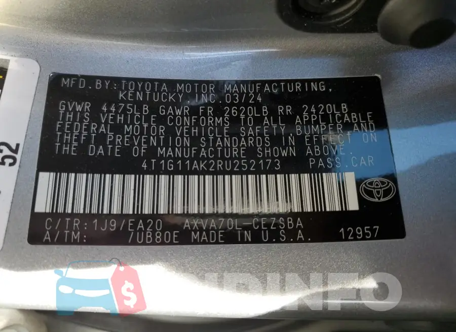 4T1G11AK2RU252173 Photo# 13