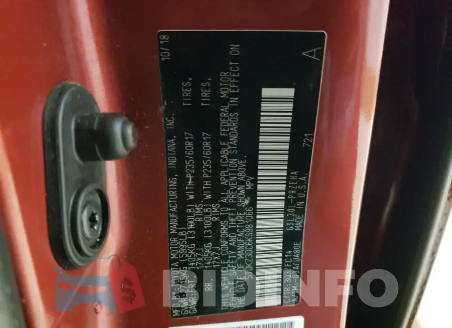 5TDKZ3DC6KS981066 Photo# 13