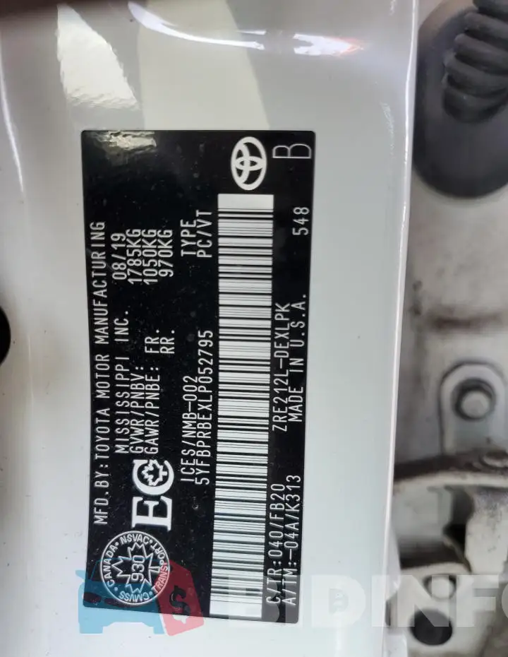 5YFBPRBEXLP052795 Photo# 12