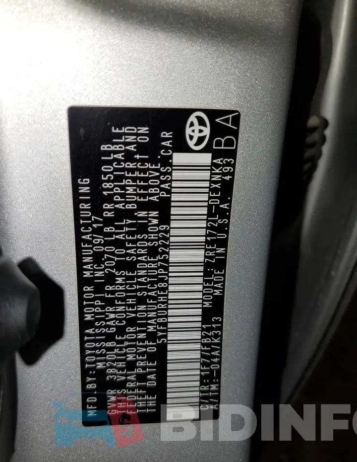 5YFBURHE8JP752229 Photo# 12