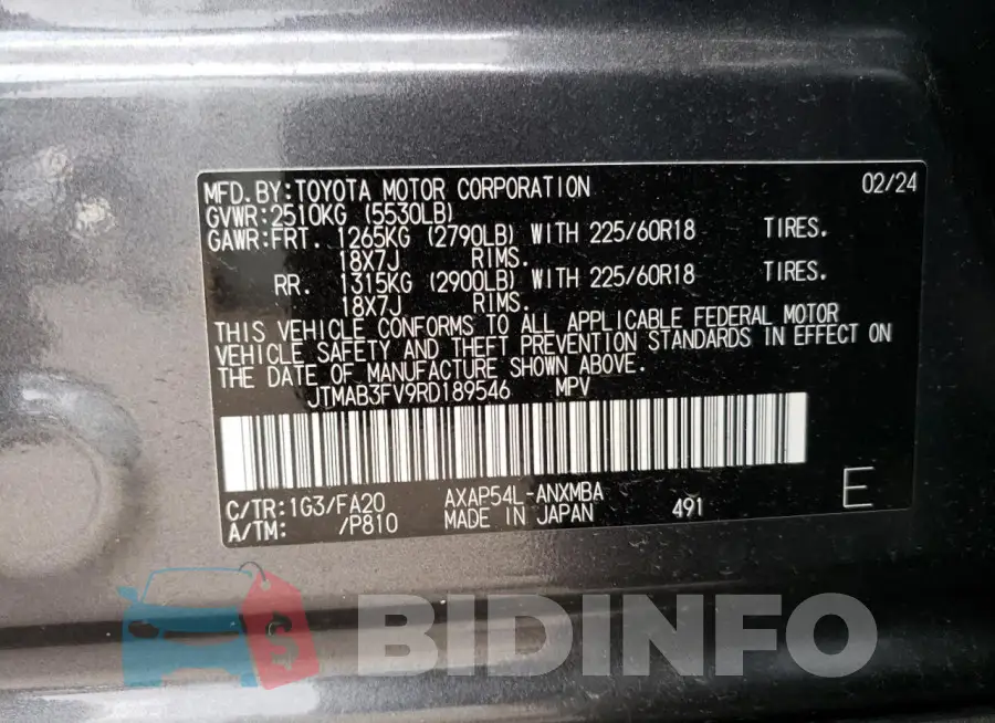 JTMAB3FV9RD189546 Photo# 13