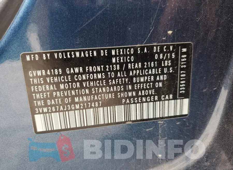 3VW267AJ3GM217487 Photo# 12
