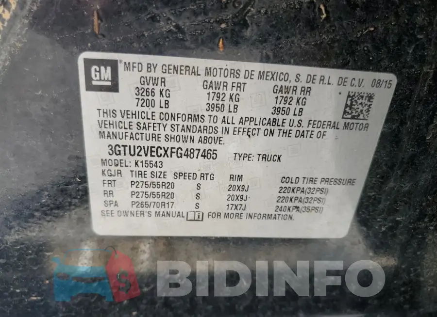 3GTU2VECXFG487465 Photo# 12
