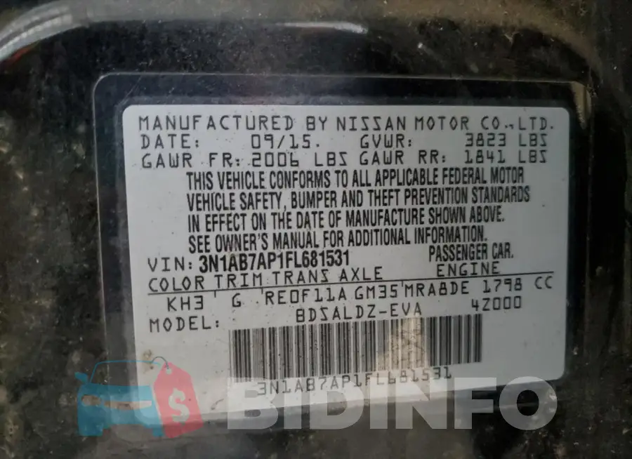 3N1AB7AP1FL681531 Photo# 12