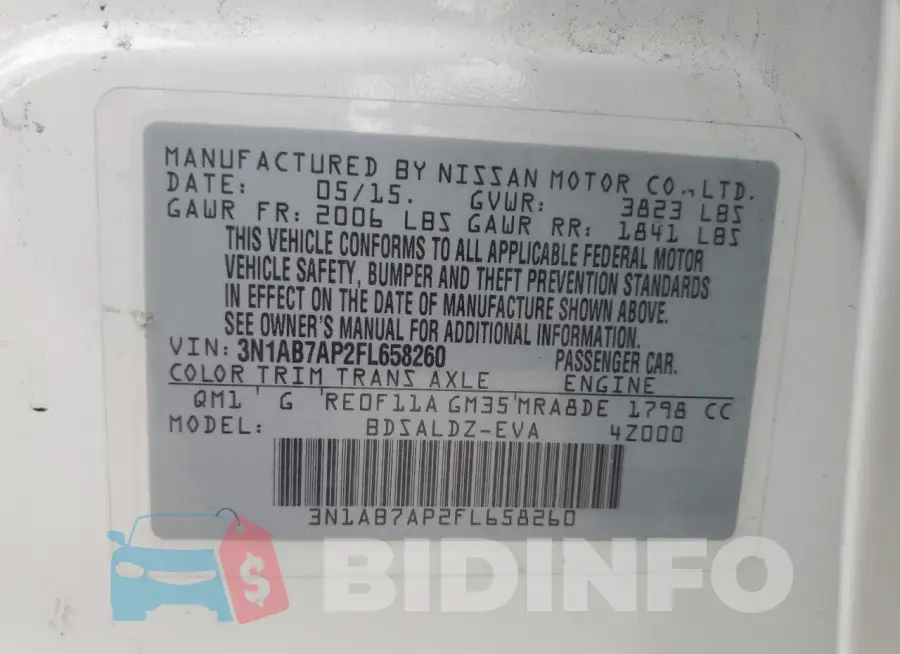 3N1AB7AP2FL658260 Photo# 13