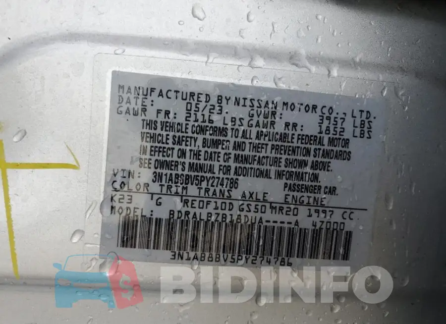 3N1AB8BV5PY274786 Photo# 12