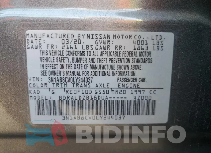 3N1AB8CV0LY244037 Photo# 12