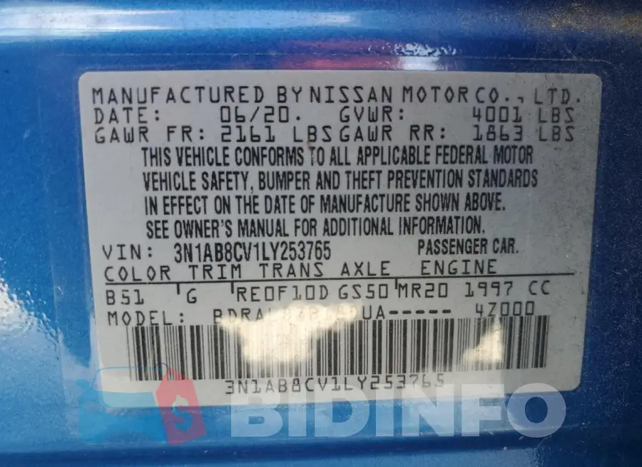3N1AB8CV1LY253765 Photo# 12