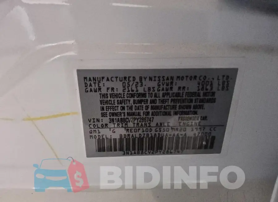 3N1AB8CV2PY286747 Photo# 12