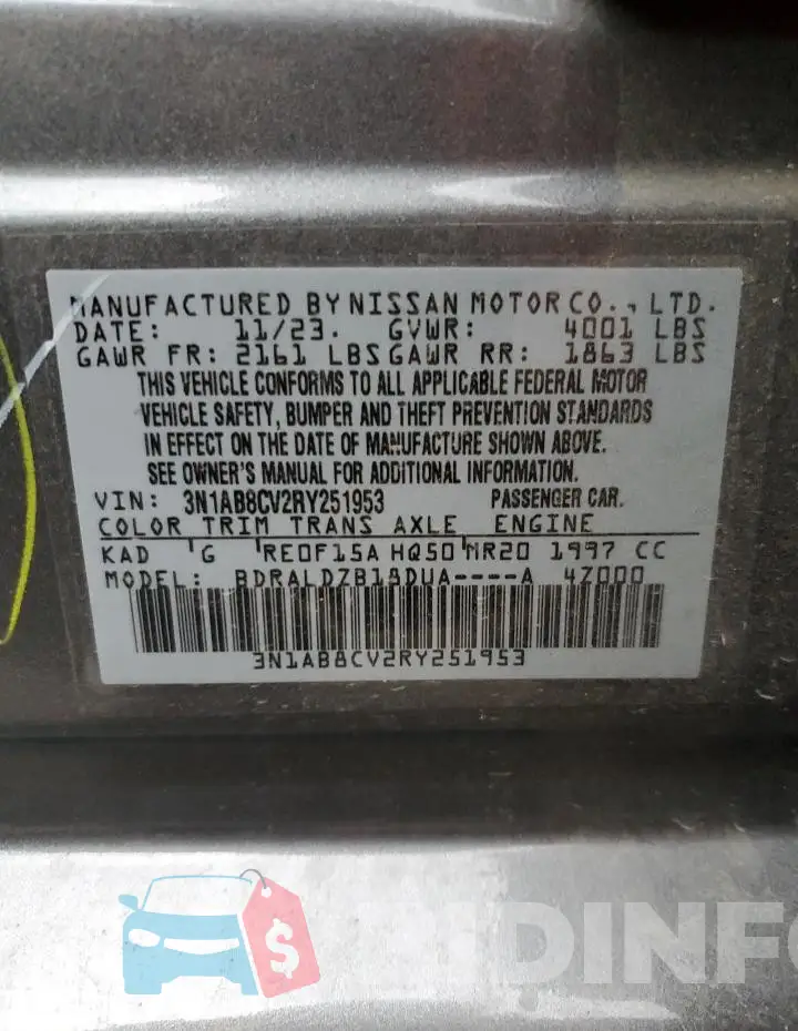 3N1AB8CV2RY251953 Photo# 13