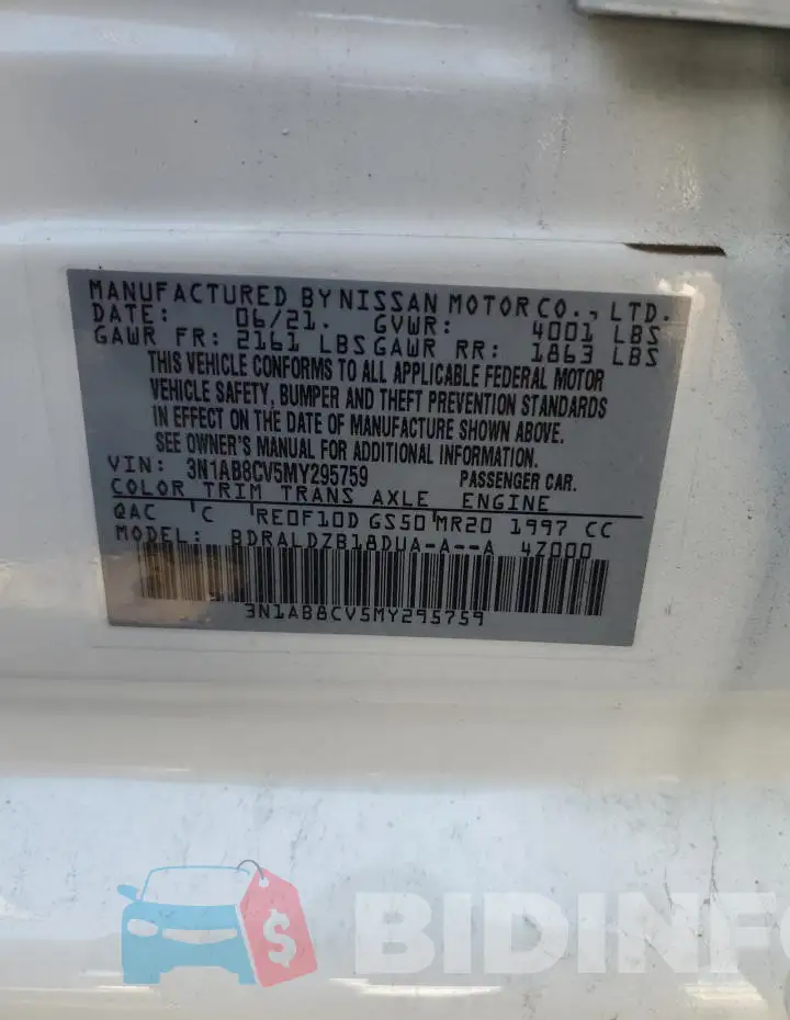 3N1AB8CV5MY295759 Photo# 12
