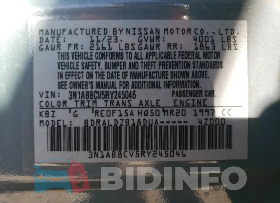 3N1AB8CV5RY245046 Photo# 13