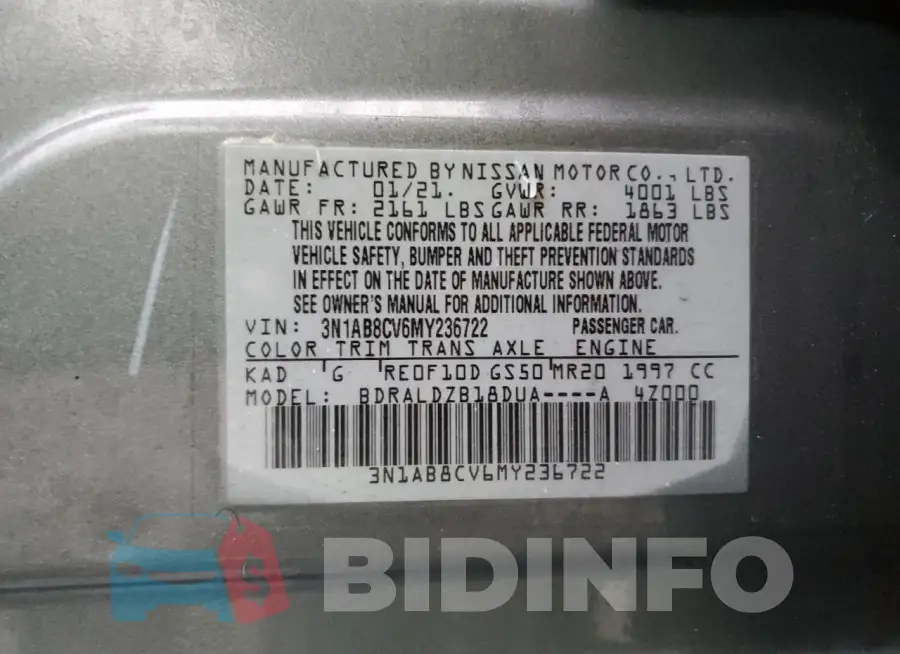 3N1AB8CV6MY236722 Photo# 12