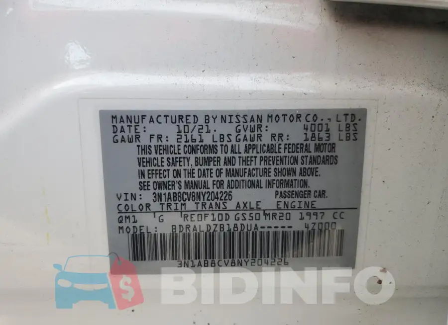 3N1AB8CV8NY204226 Photo# 13