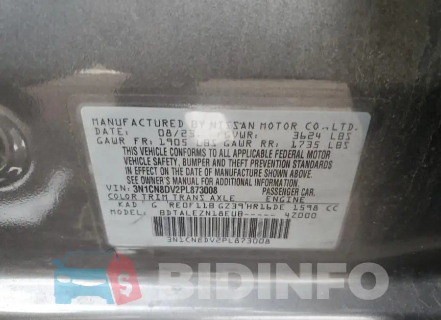 3N1CN8DV2PL873008 Photo# 12