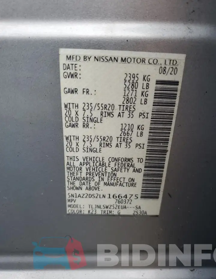 5N1AZ2DS2LN166475 Photo# 13
