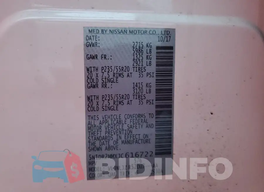 5N1DR2MMXJC616722 Photo# 14
