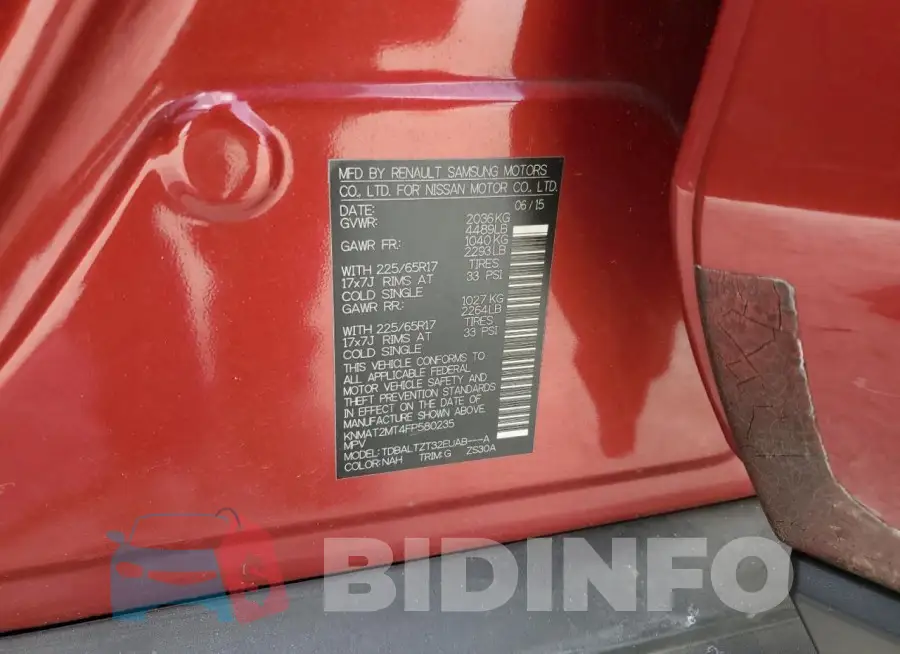KNMAT2MT4FP580235 Photo# 13