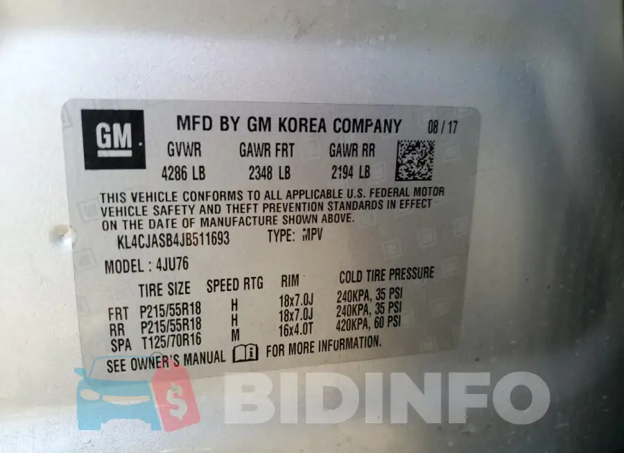 KL4CJASB4JB511693 Photo# 12
