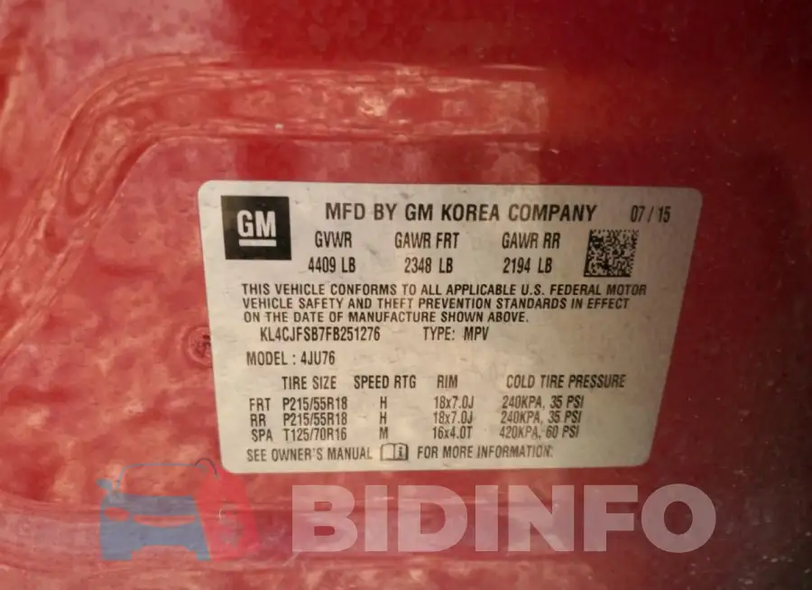KL4CJFSB7FB251276 Photo# 13