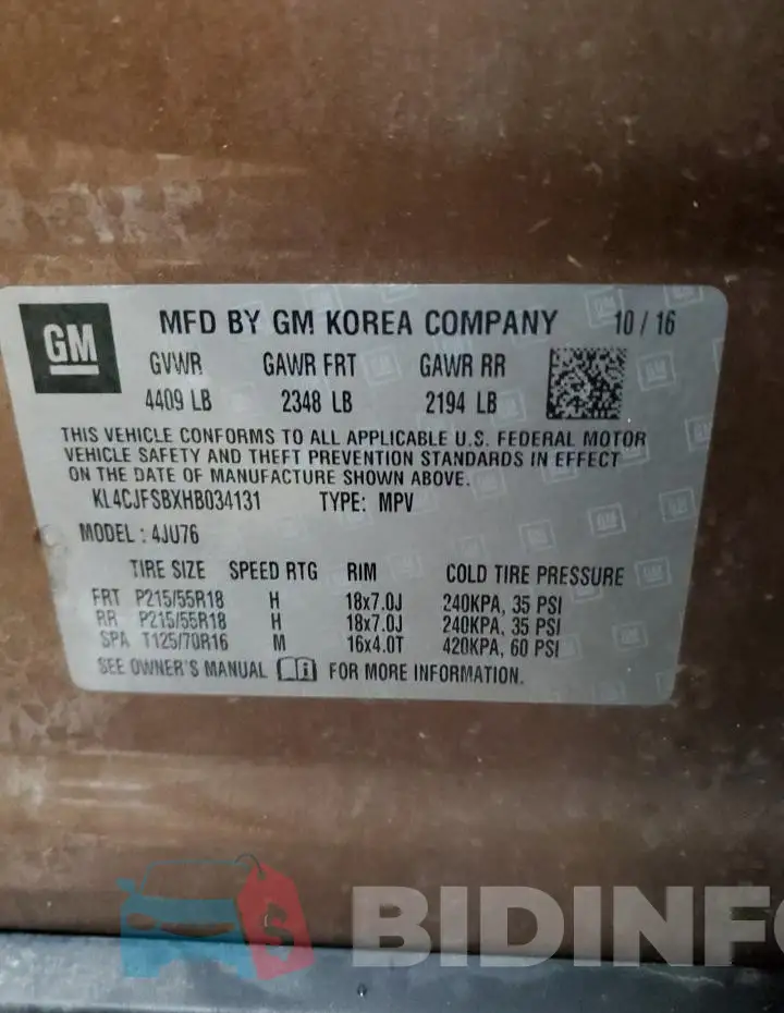 KL4CJFSBXHB034131 Photo# 14