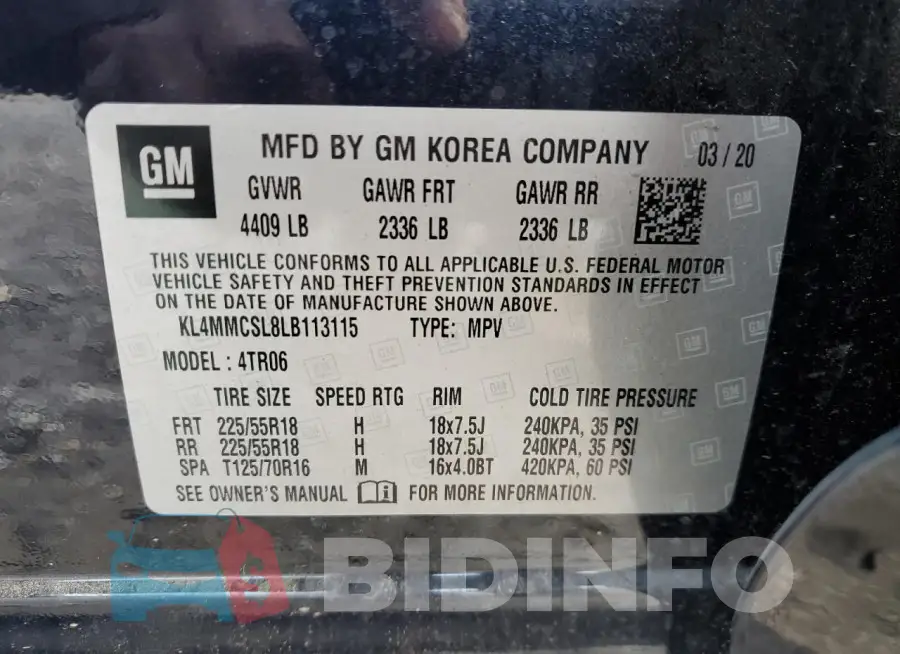 KL4MMCSL8LB113115 Photo# 13