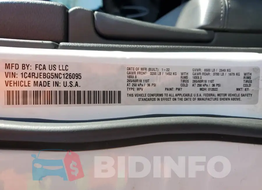 1C4RJEBG5NC126095 Photo# 13