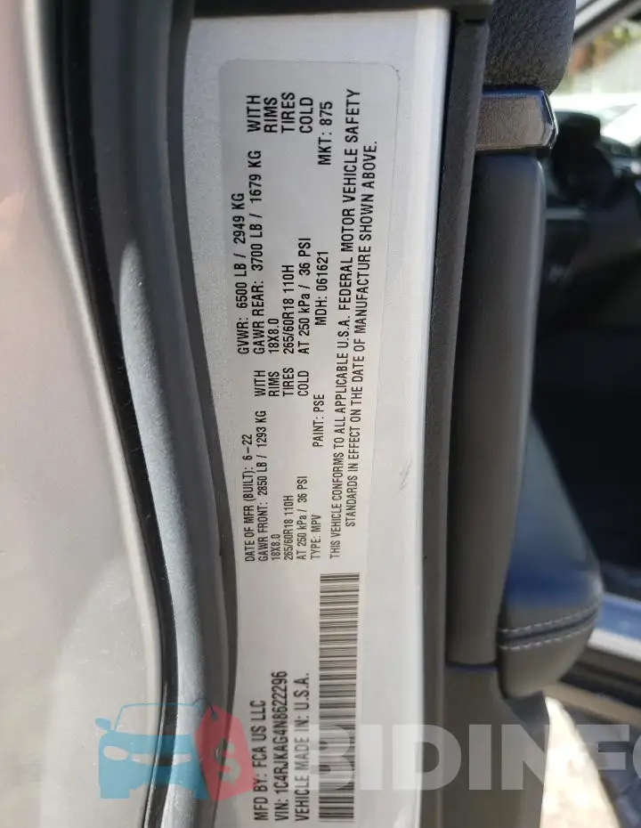1C4RJKAG4N8622296 Photo# 14