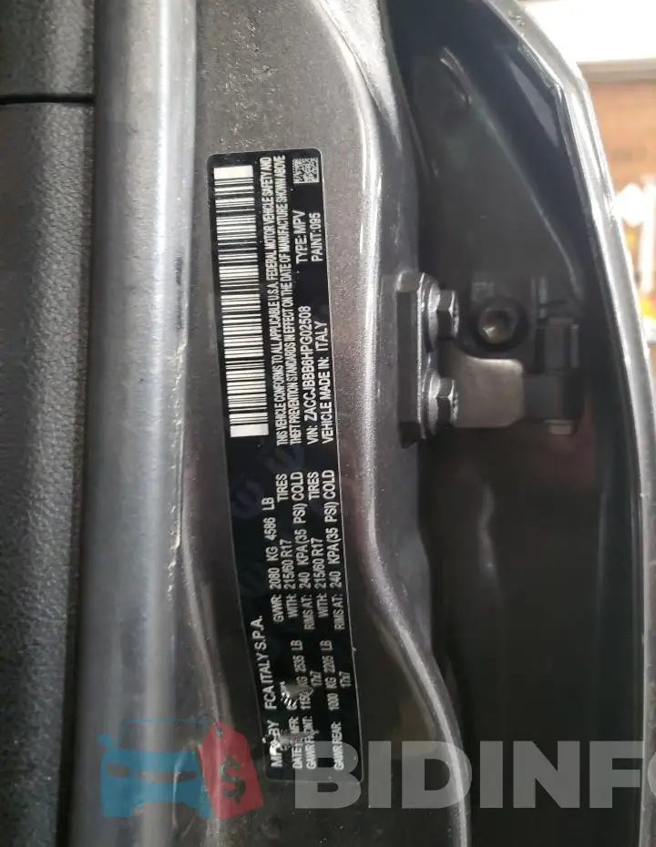 ZACCJBBB6HPG02508 Photo# 14