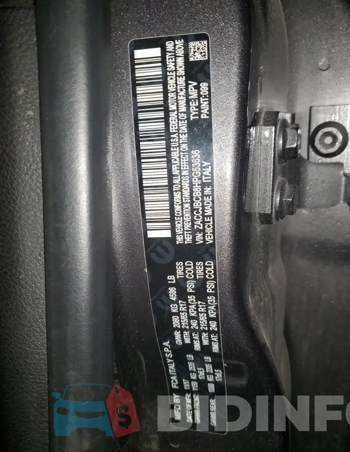 ZACCJBCB8HPG53636 Photo# 13