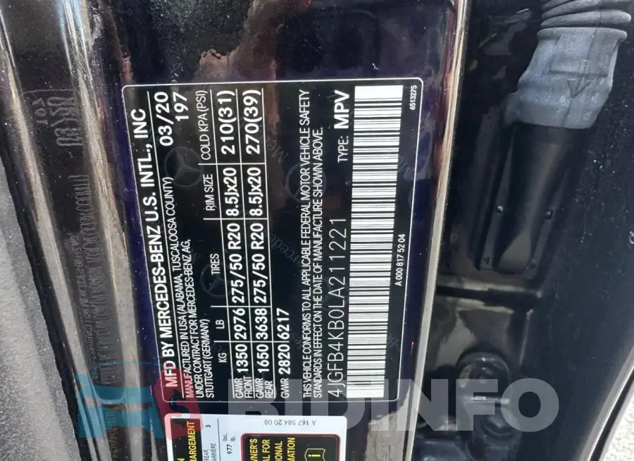 4JGFB4KB0LA211221 Photo# 10