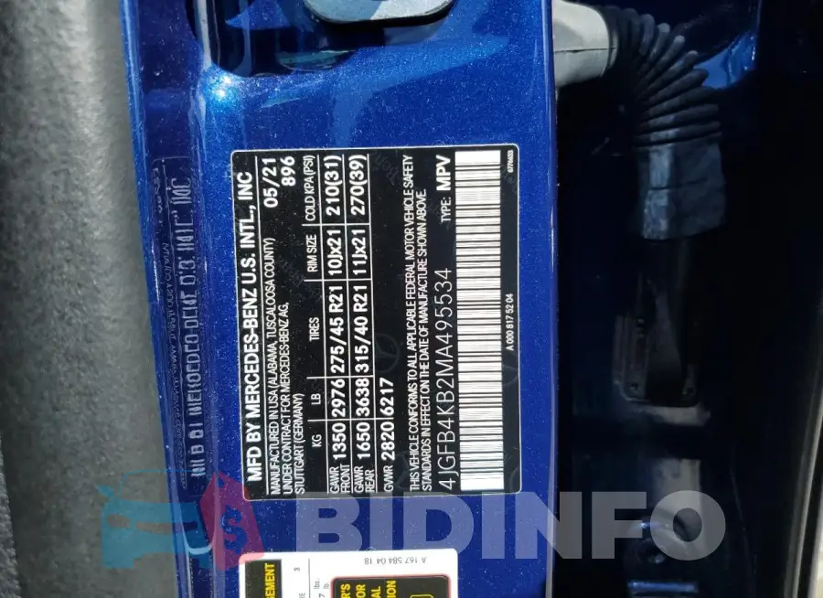 4JGFB4KB2MA495534 Photo# 13