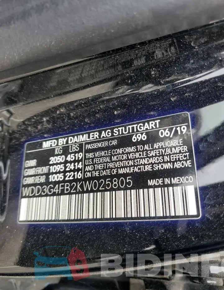 WDD3G4FB2KW025805 Photo# 12