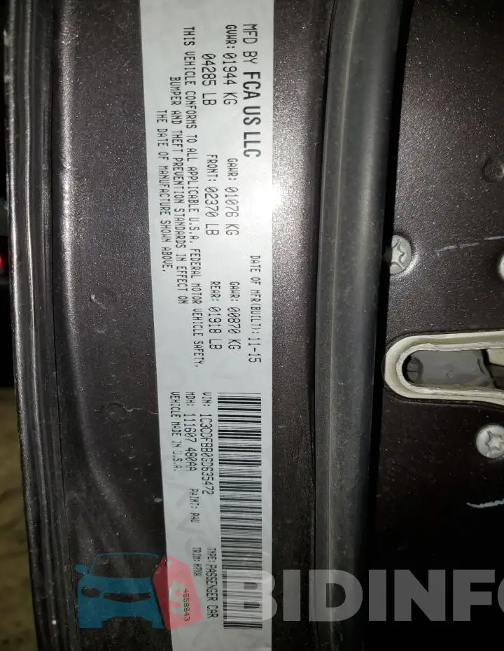 1C3CDFBB0GD635472 Photo# 12