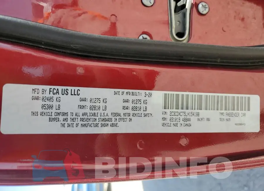 2C3CDXCT5LH154188 Photo# 12