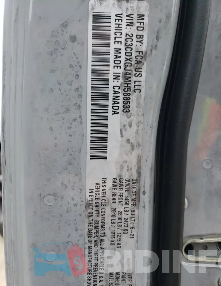 2C3CDXGJ4MH588533 Photo# 12