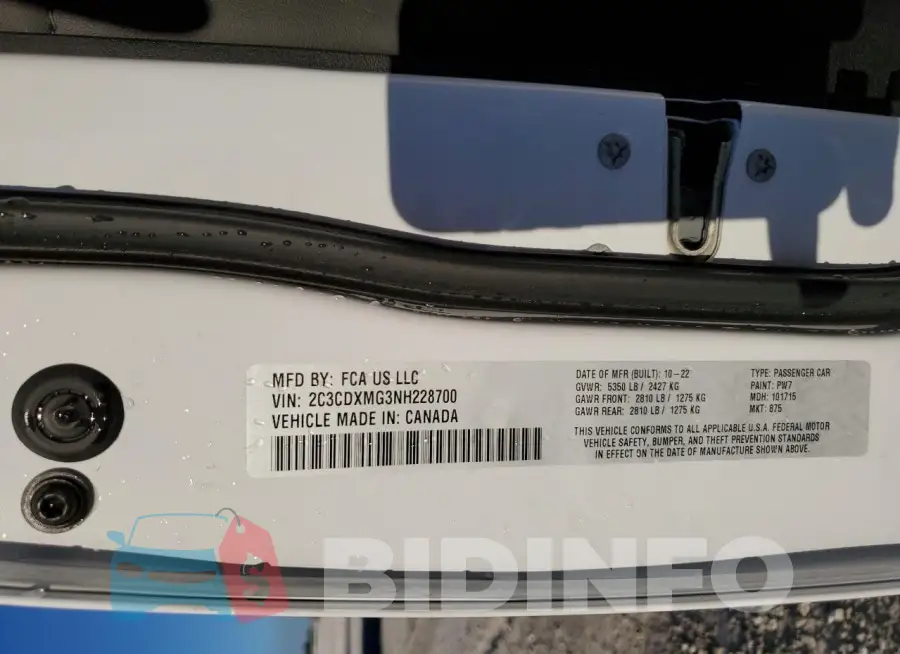 2C3CDXMG3NH228700 Photo# 12