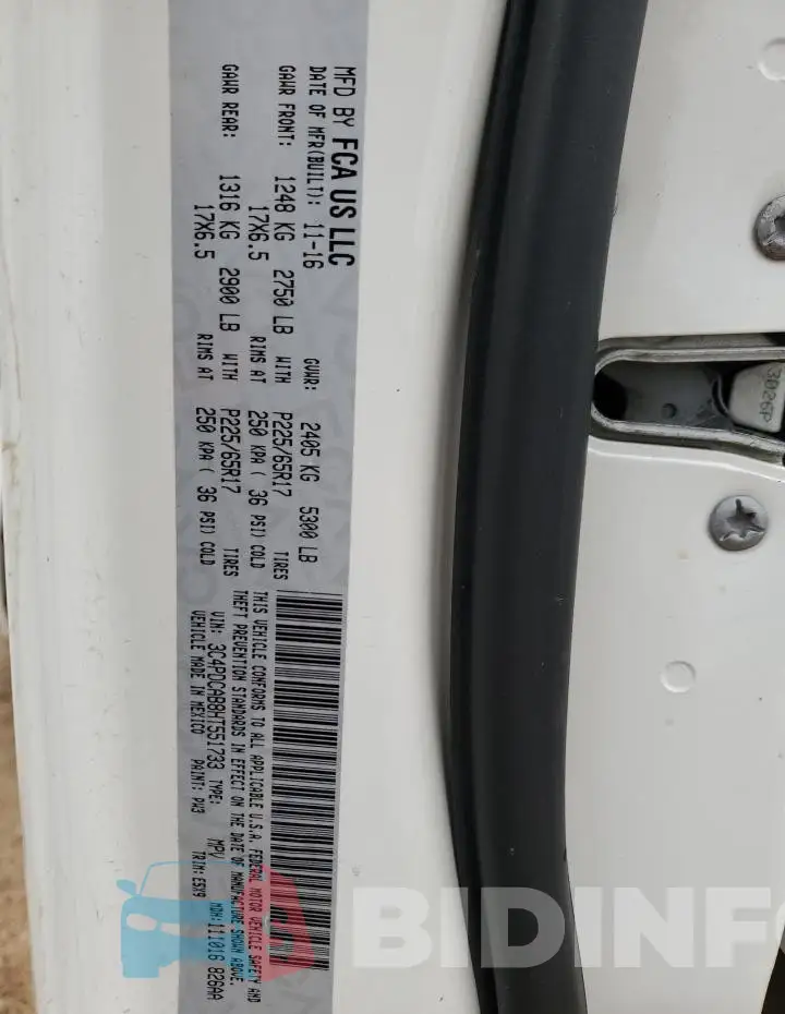3C4PDCAB8HT551733 Photo# 13