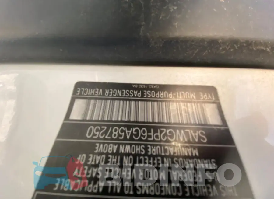 SALWG2PF6GA587250 Photo# 10