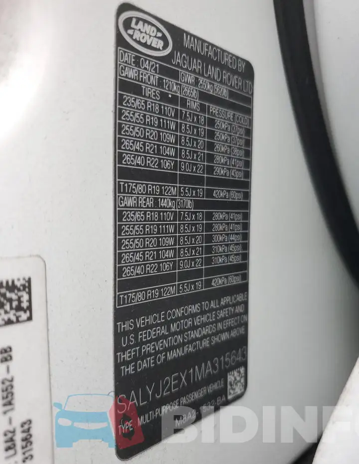 SALYJ2EX1MA315643 Photo# 13