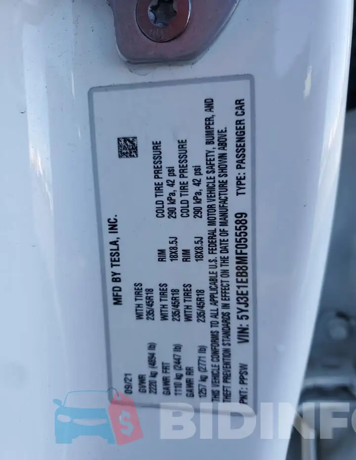 5YJ3E1EB8MF055589 Photo# 12