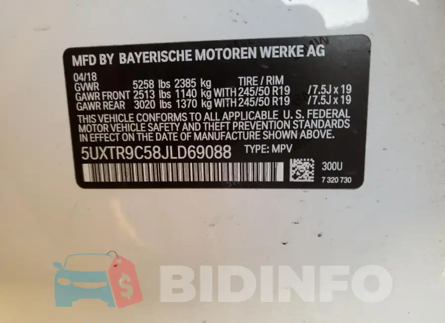 5UXTR9C58JLD69088 Photo# 12