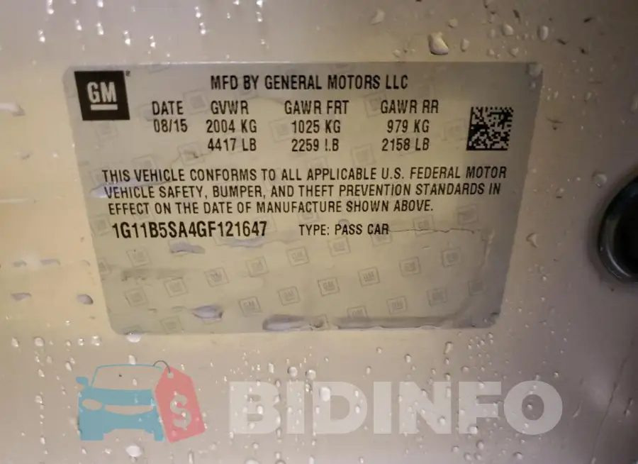 1G11B5SA4GF121647 Photo# 12